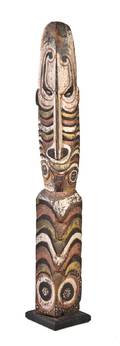 A Carved Polychrome Decorated Mask New Guinea
