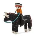 A Native American Beaded Figure on a Horse