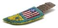 A Native American Beaded Sheath with Stone Knife