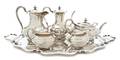 An English Silver Presentation Tea Service Atkin Brothers