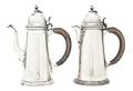 An English Silver Chocolate Pot and Pitcher Richard Comyns
