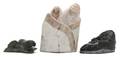 A Group of Three Carved Inuit Figures