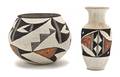 A Group of Two Acoma Pottery Vases
