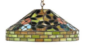 An American Leaded Glass Fixture