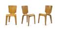 A Set of Three Bent Plywood Side Chairs