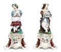 A Pair of Paris Porcelain Figural Perfumers