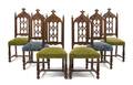 A Set of Six Gothic Revival Side Chairs