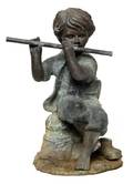 A Cast Lead Figural Fountain