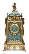 A French Gilt Bronze and Champleve Mantel Clock