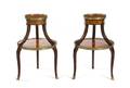 A Pair of Louis XVI Style Parquetry and Gilt Metal Mounted Side Tables