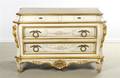 A Neoclassical Painted and Parcel Gilt Commode Karges