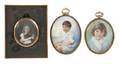 A Group of Three Portrait Miniatures