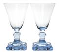 A Set of Eleven Blue Glass Goblets