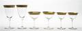 An Assembled Set of Gilt Decorated Stemware