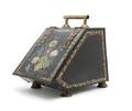 A Victorian Tole Painted Coal Scuttle
