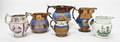 A Group of Five English Lustreware Pitchers