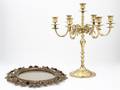 A Brass FiveLight Candelabra