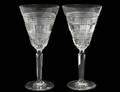 SET OF TWELVE RALPH LAUREN CRYSTAL WINE GLASSES