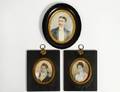 GROUP OF THREE MINIATURE PAINTINGS ON IVORY