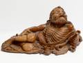 WELL CARVED WOOD FIGURE OF A LOHAN