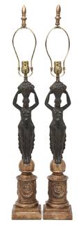 A Pair of Figural Lamps