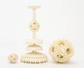 A Chinese Ivory Puzzle Ball and Stand