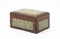 A Carved Wood and Jade Inset Box