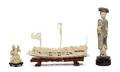 A Group of Three Chinese Ivory Carvings