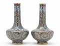 A Pair of Cloisonne Baluster Vases