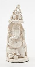 An Indian Ivory Carving of Vishnu