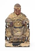 A Chinese Carved Wood Figure of a General