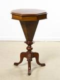 A Victorian Walnut Sewing Table