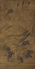 A Chinese Painting on Silk of Geese