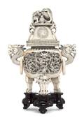 A Chinese Carved Ivory Censer