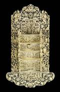 A Chinese Export Ivory Wall Mounted Card Case