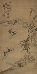 A Chinese Painting on Silk of Swallows
