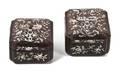 A Group of Two Shell Inlaid Chinese Hardwood Boxes