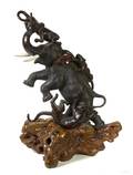 A Japanese Bronze Model of an Elephant