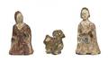 A Group of Three Pottery Tomb Figures