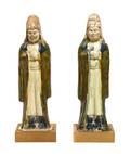 A Pair of Tang Style Pottery Merchants