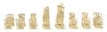 An Indian Carved Ivory Chess Set