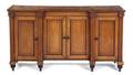 A Continental Block Front Parquetry Sideboard