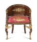 An Empire Style Gilt Bronze Mounted Side Chair