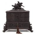 A Black Forest Carved Wood Table Casket