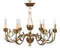 An Italian Painted and Parcel Gilt SixLight Chandelier
