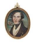 An American Mourning Portrait Miniature on Ivory Henry Inman