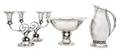 An American Sterling Silver ThreePiece Garniture Durham