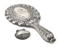 An American Sterling Silver Mounted Hand Mirror Tiffany  Co