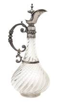 An 800 Silver Mounted Cut Glass Ewer