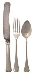An Austrian Silver Partial Flatware Service
